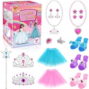 Princess Dress Up Shoes and Jewelry Boutique Pretend Play Toy Set for Little Girls Princess Accessories Set with Jewelry Fash...