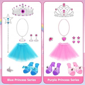 Princess Dress Up Shoes and Jewelry Boutique Pretend Play Toy Set for Little Girls Princess Accessories Set with Jewelry Fash...
