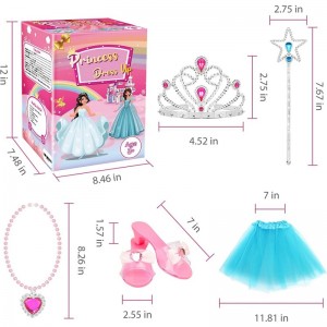 Princess Dress Up Shoes and Jewelry Boutique Pretend Play Toy Set for Little Girls Princess Accessories Set with Jewelry Fash...