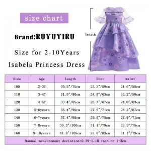 Kids Mirabel Cosplay Costume Girls Isabela Magical Princess Dresses Halloween Party Dress Up Suit $41.88 Kids' Costumes