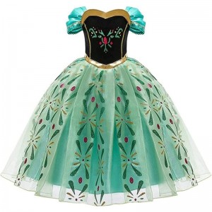 Girls Anna Princess Costume Frozen Elsa Snow Queen Dress Halloween Cosplay Xmas Birthday Party Gown (w/Accessories) $57.02 Ki...