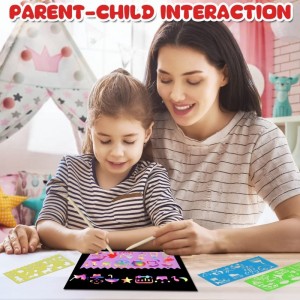 Scratch Paper Art Set for Kids Christmas Gift - Rainbow Magic Scratch Off Art Craft Supplies Kit Birthday Party Toy 3 4 5 6 7...