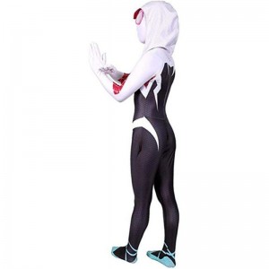Toddler Kids Spider Verse Gwen Jumpsuit Bodysuit Halloween Costumes $51.36 Kids' Costumes