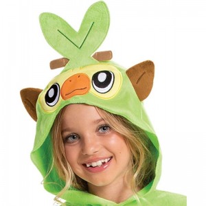 Grookey Pokemon Kids Costume Official Pokemon Hooded Jumpsuit with Ears $46.24 Kids' Costumes