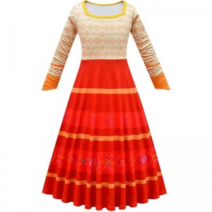 Girls Mirabel Costume Dolores Isabella Dress Madrigal Cosplay Outfits Princess Party Dress Halloween Dress Up Suit $50.82 Kid...