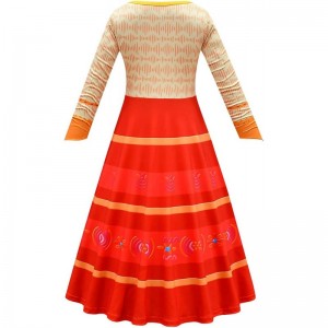 Girls Mirabel Costume Dolores Isabella Dress Madrigal Cosplay Outfits Princess Party Dress Halloween Dress Up Suit $50.82 Kid...