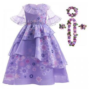 Mirabel Costume Isabella Dress for Girls Pepa Cosplay Outfits Halloween Suit $33.99 Kids' Costumes