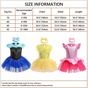 Baby Girls Halloween Costumes Princess Birthday Romper Tutu Dress w/Headband Christmas Party Fancy Outfits $38.20 Kids' Costumes