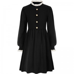 Girls Sweater Dresses Cute Long Sleeve Fall Winter Knit Dress $34.19 Kids' Costumes