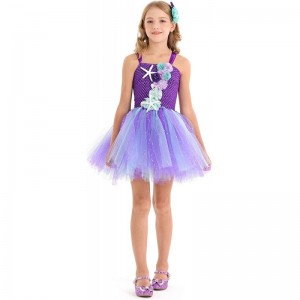 Mermaid Tulle Tutu Dress for Girls Princess Mermaid Birthday Party Outfit Halloween Costume Dress up with Headband $32.77 Kid...