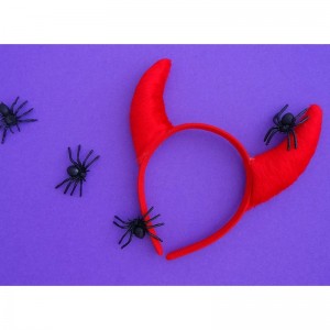 Devil Headbands - 4 Pack Polyester Red Halloween Devil Headbands - Great for Costume Party for Kids and Aults $16.98 Kids' Co...