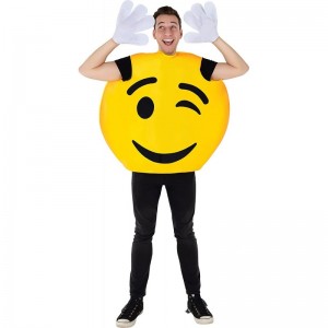 Dress-Up-America Winking Emoji Costume - Wink Emoticon Tunic $44.70 Kids' Costumes