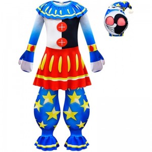 Kid Girls Boys Costume Cartoon Clown Costume Halloween Cosplay for Kids $49.23 Kids' Costumes
