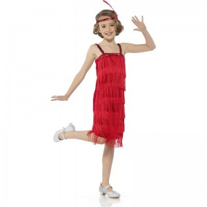 Roaring 20s 1920 Red Flapper Dress Girl's Costume $26.43 Kids' Costumes