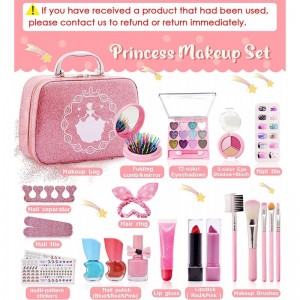 Kids Makeup Kit Gifts for Girls Safe & Non-Toxic Washable Kids Pretend Dress Up Makeup Set Princess Role Play for Girls 3 4 5...
