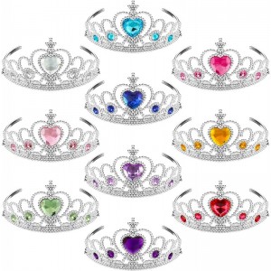 10 Pieces Princess Crowns Dress up Princess Tiaras for Little Girls Toddler Princess Costume Party Accessories $24.68 Kids' D...